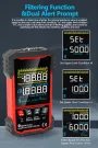 Probador de resistencia interna de baterías MUSTOOL IR502/IR500 ±120 V 500 Ω, 4 cables, prueba Kelvin, para baterías de plomo-ácido, litio, níquel-cadmio
