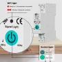 2Pcs Smart WiFi Circuit Breaker with Remote Control Voice Activation Adjustable Over Current Protection Energy Metering Easy Installation for Efficient Home Power Management