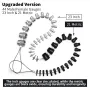 44PCS Thread Checker Nut & Bolt SWTC-44 Bundle 23 Inch & 21 Metric Sizes Stainless Steel Male Female Gauges Nut and Bolt Checker Set White & Black