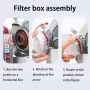 Reusable Half Face Cover Gas Mask with Safety Glasses Double Filtration for Chemical Organic Vapor Welding Woodworking Protection