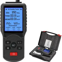 JD-3002 Air Quality Detector CO2 HCHO TVOC Temperature Humidity Measuring Device CO2 Meter Multifunctional Air Quality Analyzer