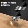 6PCS 6-16mm High Carbon Steel Woodworking Roller Drill Set 230mm Hexagonal Handle Fried Dough Twists Wood Tapper Door Lock Reaming Tool