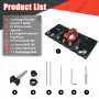35mm Hinge Punch Locator Hinge Jig Cabinet Hardware Jig Shelf Pin Drill Guide Aluminum Alloy Hole Opener for Door Concealed Installation Household Tools