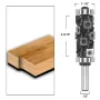 1/2\ Shank Tungsten Carbide Inserts Flush Trim Router Bit 1-1/4\ 1-1/8\ Cutting Diameter 2-9/16\ Cutting Length Template Router Bit Top & Bottom Bearings Trimmer for Woodworking Trimming
