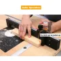 Wnew Ugraded Table Saw Miter Gauge with 27 Angle Stops / 450mm Box Joint Tenon Fence / Flip Stop for Repeatable Angled Cuts for Woodworking Table Saw