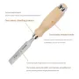 4pcs Woodworking Chisel Set High Carbon Chromium Steel Maple Handles 6mm 12mm 20mm 26mm Professional Tool Kit Carving Sculpting Sharp Blades