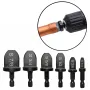 6PCS Repairing Set Air Conditioner Copper Tube Expander Swaging Tool Manual Copper Pipe Swage Too Expander Drill Bit Soft Copper tubing Tool bit with 1/4'' 3/8'' 1/2'' 5/8'' 3/4'' 7/8''Bits