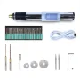Mini Grinder Engraving Pen 25W 3-Speed 5000-25000r/min USB Type-C Charging 2.35mm Clamping Diameter for Nail Art Carving Polishing Grinding