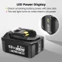 18V 3.0Ah-6.0Ah Battery Replacement for Mak 18V BL1830 BL1840 BL1850 BL1860 BL1835 194205-3 194309-1 LXT-400 Cordless Battery Power Tool Battery