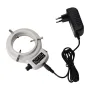 HAYEAR Ayarlanabilir 6500K 144 LED Halka Işık Aydınlatıcı Lamba Sanayi İçin Stereo Mikroskop Lens Kamera Büyüteç 110V-240V Adaptörü