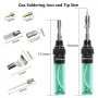 14-in-1 Wireless Butane Soldering Kit Adjustable 1300℃ Flame 450℃ Soldering Temperature 35-45 Minutes Usage Portable for DIY Repair Electronic Automotive Projects