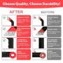 Grout Removal Tool Kit 11 Pieces Alloy Steel Angled Head Ergonomic Handle Diamond Style Blades Tile Gap Cleaning Repair Grout Scraper