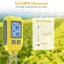 4in1 Soil Tester N/P/K Tester Digital LCD creen -10℃ to 80℃ Temperature Meter High Accuracy Stainless Steel Probe for Gardens Lawns Greenhouses