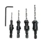 Drillpro DB-C2 4pcs Carpentry Countersink Drill Bit Set Wood Working Tools
