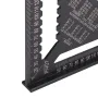 12-inch Aluminum Alloy Triangle Ruler with Protractor Scriber and Sawtooth Guide Multifunctional Tool