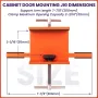 Cabinet Door Mounting Jig Support Arm and Clamp Integrated Aluminum Alloy Body Heavy Duty Tool for Cabinets with Face Frame or Frameless Supports Positions Levels