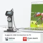 AD112 Portable Pocket 500X Microscope Kit 2-inch LCD Screen Handheld Digital Microscope with 8 Adjustable LED Lights Supports USB Connection to PC for Kids and Adults