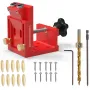 Woodworking Hole Puncher Adjustable Oblique Hole Locator with Metric and Imperial Calibration Aluminum Alloy Cabinet Plate Dowel Hole Jig System Set