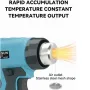 Pistolet thermique électrique sans fil 360 W 400 °C pour Mak 18 V-24 V, batterie Li-ion, pistolet thermique portable avec 4 buses, outil de chauffage haute puissance