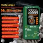 BSIDE V30 Digital Multimeter Infrared Thermometer Measures AC/DC Voltage Current Resistance Capacitance Frequency Dual Power Options Flashlight V~Alert 4:1 Object Distance Ratio