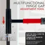Adjustment Tool 9/13/15/18mm Door Hinge Wrench Kit Door Hinge Precision Tool Set With Replacement Hinge Wrench Heads