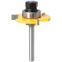3Pcs 6mm 1/4 Shank Tongue & Grooving Joint Router Bit 45 Degree Lock Miter Router Set Stock Wood Cutting