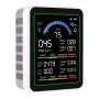 10In1 Air Quality Monitor CO Formaldehyde PM2.5 TVOC Humidity Temperature Detector LCD Display 2000mAh Lithium Battery Portable Indoor Outdoor Sensor
