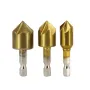 6Pcs HSS 1/4\ Hex Shank Chamfer Countersink Chamfer Drill Bit 90 Degree Wood Chamfering Cutter 6mm-19mm Metal Drills