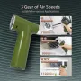 Mini Turbo Fan Brushless Motor Handheld Duct Fan 45W 3 Gears 110,000 RPM Air Duster USB-C Rechargeable