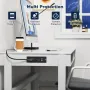 2Pcs Table Socket with 2 USB 2 Sockets Built-in Socket 2-Way Installation Power Strip with 2 Screws for Kitchen Furniture or Worktops Recessed Socket 1.8 Cable16 A/3500 W