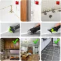 Caulking Tool 5 in 1 Silicone Caulking Grout Removal Sealant Finishing Tool with Grout Scraper 6 Exchange Silicone Pads