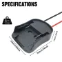 Multi-purpose Power Adapter Dock Compatible with Makita 18V Batteries Reliable ABS Shell Easy Connections for DIY Projects and Electric Vehicles