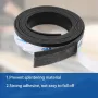 Track Saw Guide Rail Guard Strip 200CM Adhesive Rubber Strip Anti-Crack Replacement Tape Woodworking Accessory for Precise Cutting