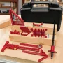 10pcs Aluminum Alloy Woodworking Square Kit CNC Laser Engraved Multi-Angle Ruler Compass Scriber Tenon Gauge Sharpening Tool Drawing Layout Panel Splicing Accessories
