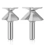 Arc Bending Integrated Knife Router Bit Tungsten Steel 1/2\ / 12mm Shank R18 R30 R50 Seamless Woodworking Milling Cutter Sharp Sturdy