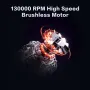 DRILLPRO P30 Turbo Fan 130,000 RPM 300g Wind Pressure with 5000mAh Battery Dual Nozzles Portable Brushless Motor High Performance