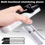 Plasterboard V Chamferer 45° 90° Trimming Tool Gypsum Board Chamferer Manual Plasterboard Fast Cutter Efficient Gypsum Board Angle Planer with 10 Blades for Woodworkers