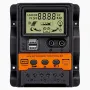 Solar Charge Controller 12V/24V Auto 100A PWM Photovoltaic Regulator Dual USB Output LCD Display Lead-Acid Lithium Batteries