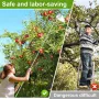 Adjustable Stainless Steel Fruit Picking Pole 2.4M 3.2M 4M Orchard Garden Splicing Tool for Tall Trees