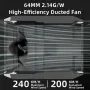 MINI X64 Turbo Fan 650W Motor 1.4kg Thrust 240km/h Wind Speed Carbon Fiber Composite 59200mWh Battery Active Cooling