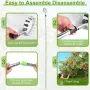 Adjustable Stainless Steel Fruit Picking Pole 2.4M 3.2M 4M Orchard Garden Splicing Tool for Tall Trees
