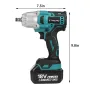 Drillpro 18V Brushless Electric Wrench 0-6200 RPM 800N.M Torque LED Work Lights Suitable for Construction Woodworking Heavy Duty Maintenance
