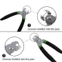 Hog Ring Pliers Kit 200Pcs Galvanized Rings Rust Resistant Non Slip Grip Spring Loaded Multi Size Compatible for Fencing Upholstery Auto Seat Covers Pet Cages Netting Bagging Traps Sausage Packaging