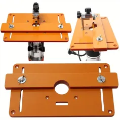 Wood Milling Chamfering Trimming Machine Balance Board Router Table Insert Plate High Accuracy Router Slotting Positioning Bracket Plate for Woodworking