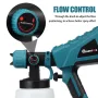 MUSTOOL 1000W 1000ML 1200ml/min EU/US Plug Brushed Motor Paint Sprayer Equipped with 3 Nozzles