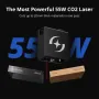 [US Direct] Atomstack K60 Hurricane 55W CO2 Laser Engraver Laser Cutter Engraving Machine Built-in 5MP HD Camera Extra Large Working Area Precision Engraving Cutting Speed 600mm/s