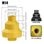Brazed Pagoda Drill Bit M10 M14 Brazed Diamond Tower Drill Tile Stone Rock Plate Drill Reaming Integrated Bit Diamond Tools