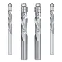 6.35/12.7mm Shank Double Guide Bearings Spiral Router Bits Carbide Trimming End Mill for CNC Woodworking Cutting Tool