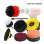 11PCS High-Performance Rotary Tool with Versatile Drill Brush and Power Scrubber Cleaning Attachment Set Durable Polyester Fiber Easy Install Perfect for Cleaning Tasks