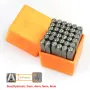 Professional 36Pcs Steel Metal Stamping Tool Set 3/6mm Alloy Steel Number and Letter Punch HRC 58-62 for Jewelry Craft